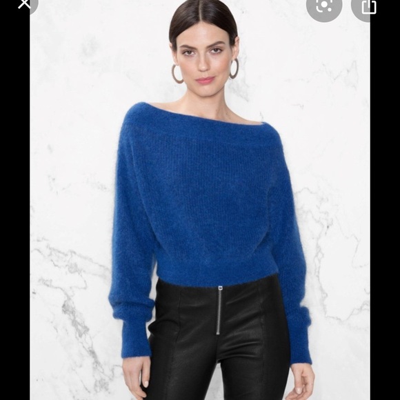 & Other Stories Sweaters - & Other Stories blue off shoulder crop sweater XS